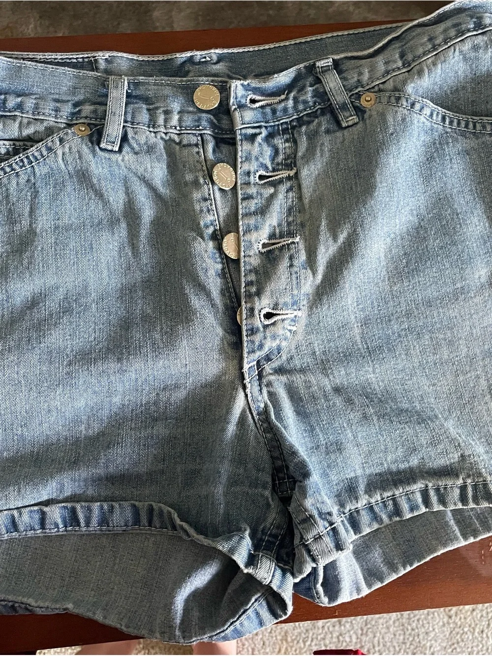 Jordache Light Blue Washed Denim Shorts